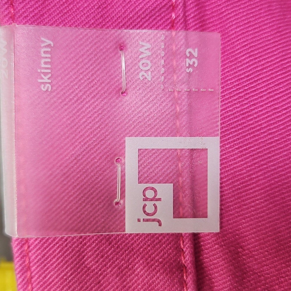 JCP JC Penney Raspberry Rose Plus Size 20W Skinny Jeans - Picture 7 of 13
